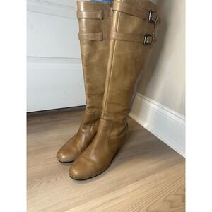 Cole Haan N*ke Air  Womens Tall Boots Tan Natural beige Knee High 9.5 B